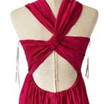 A New Day NWOT Pleated Halter Midi Dress Pink XS Cocktail Party Wedding Guest Photo 3