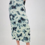 ZARA The Batik Blue Tie Dye Pull-On Midi Skirt Sz M Photo 0