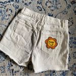 PacSun Playboy Shorts cream Denim 90s Nature Girl boyfriend Button Fly cut offs Photo 0