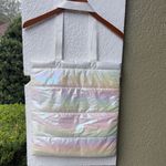 Bath & Body Works  Iridescent White Puffer Tote Bag NWT Photo 3