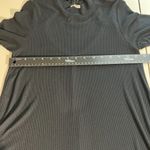 American Eagle Dress Small Black A-Line Open Back Ribbed Short Sleeve Mock Neck Photo 10