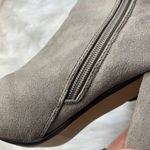 Francesca's  Gray Suede High Heel Ruffle Booties Photo 5