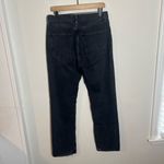AGOLDE - Lana Mid Rise Straight Jeans Black Button Fly Dark Wash Denim Photo 3