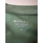 Athleta  Willow V Neck Sweatshirt Womens 3X Solid Green Modal Blend Long Sleeve Photo 1