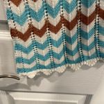 C&C California NWT  Size M Blue Orange Crochet Cotton Thin Strap Mini Dress Photo 2