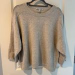 autumn cashmere Cropped Boxy Crewneck Beige Knit Sweater | L Photo 0