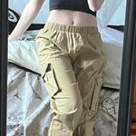 Pretty Little Thing  Petite Khaki Cargo Joggers   Photo 0