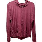 Brandy Melville John Galt Red Hooded Lightweight Sweatshirt Pullover Size M Photo 0