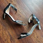 Stuart Weitzman  Black Chic Edgy Feminine Leather Buckle Kitten Heels Size 9 Photo 1