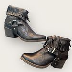All Saints Fringe Ankle Booties - Black Photo 1