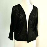 HIP Happening in the Present Black Eyelet Sweater Shrug Size M Photo 0