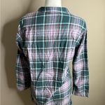 Eddie Bauer Plaid Button-Up Shirt in Green and Pink Photo 10