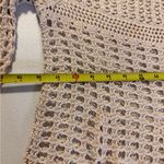 Free People  Annabelle Crochet Knit Pullover Top Off White Long Sleeve Large? Photo 5