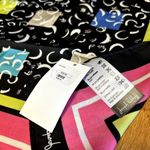 Joseph Ribkoff  Scarf Colorful Art Deco NWT Black Pink Yellow Neon NEW Photo 2