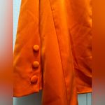 L'Academie  The Fleur Orange Blazer Small Satin Photo 6