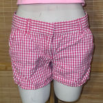 J.Crew pink white gingham short shorts woman’s size 0 EUC Photo 0