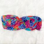 Floral Bikini Top Bandeau Removable Strap Shi Rose Photo 4
