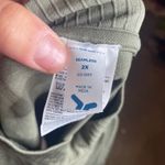 Old Navy  Seamless Olive Green Long Sleeve Athletic‎ Top Thumb Hole Mock Neck 2X Photo 4