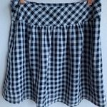 Gap Gingham Check Flowy Side Zip Skirt Navy 2 Photo 3