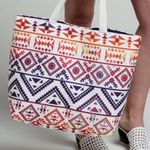Vibrant ETHNIC PRINT TOTE WITH SHOULDER STRAPS Photo 1