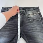 R13  Women's Biker Boy Skinny Crop Jeans in Strummer Black Photo 11