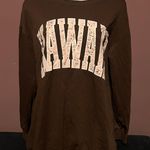 SheIn New Brown Sweatshirt Hawaii Logo Size Large Photo 0
