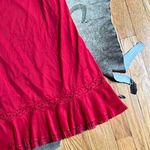 Vintage Maraschino Cherry Red Lace Trim Slip Dress Size L Photo 4
