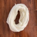 Francesca's Francesca’s Ultra Soft Cream Plush Infinity Scarf White One Size Warm Soft EUC Photo 0