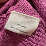 Eileen Fisher  Open Front Cardigan Sweater Shrug 100% Linen Lilac Size L Petite Photo 8