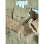 H&M Belted Twill Pleated Safari Shorts in Beige Size 4 Photo 8