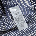 Nine Britton  Deep Navy V Neck Long Sleeve‎ Dotted Blouse M NWT Photo 5