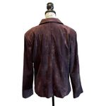 Erin London Faux Liquid Leather Blazer Jacket Purple Size Large NWT Office Photo 3