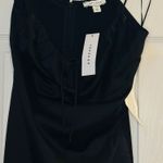 Topshop NWT  Gathered Bust Mini Slip Dress In Black - 10 Photo 5