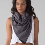 Lululemon Rare Vinyasa Scarf Rulu Fabric Wee Stripe Black Heathered Slate Black Photo 0