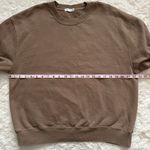 Good American Sweatshirt Crewneck Long Sleeve Pullover Sweater Tan Brown L Photo 9