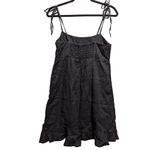 & Other Stories & Other stories black linen mini dress size 6 Photo 1
