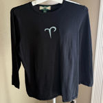 525 America  Black Aries Symbol Top Photo 0