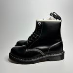 Dr. Martens  1460 Contrast Stitch Leather Lace Up Boots in Black Smooth Leather Photo 4