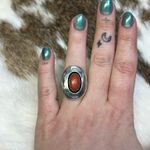 Sterling Silver Orange  Ring Photo 3