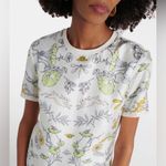 Tory Burch Silk Front T-Shirt Short Sleeve Mini Dress Beige Rabbit Field Medium Photo 2