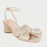 Loeffler Randall Dahlia Ankle Strap Knotted Sandal in Platinum, Size 12 Photo 1