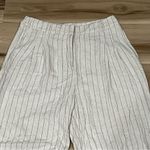 7 For All Mankind Linen Blend Wide Leg Cropped Pants Women’s Medium Photo 3