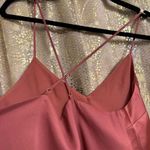 EXPRESS Satin Seamed V-Neck Cross-Back Downtown Cami Small NWT Mauve Orange Photo 4