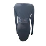 Elizabeth and James  Size S Long Sleeve Mesh Panel Bandage Dress Black Cocktail Photo 3