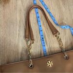 Tory Burch  Carter Smooth Leather Tote Aged Vachetta Tan Shoulder Bag Large Photo 14