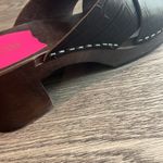 Swedish Hasbeens Wooden Slip-On Platform Sandal - Annette High Brown Croc Photo 3