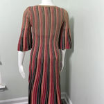 Rapsodia Metallic Stripe Dress Red Photo 4