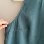 Loft  Dusty Teal Smocked Back Tank Top, Size Medium Photo 6