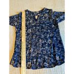 PaperMoon  Top Blouse Womens Size XS Paisley Print Navy Blue & Pink Stitch Fix Photo 4