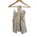 Greylin  cream ruffle‎ spaghetti strap top size Small Photo 2